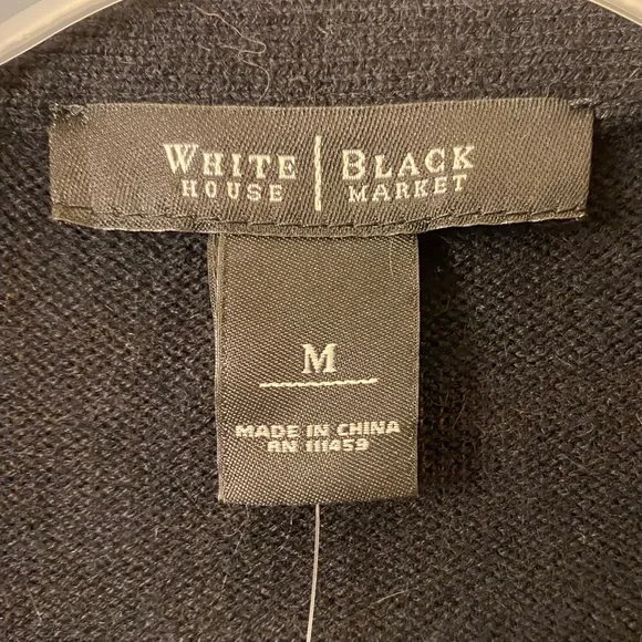 WHBM NWT Wool Rabbit Blend Ruffle Shrug Sweater Cardigan Bolero - Sz M - Picture 9 of 14